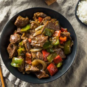 beef with green pepper & black bean sauce