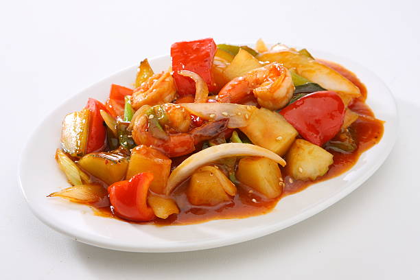 sweet & sour king prawns sweet & sour king prawns