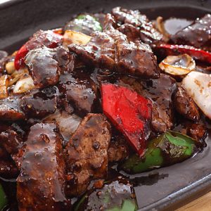 sizzling beef with black pepper