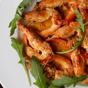 king prawns with garlic & ginger