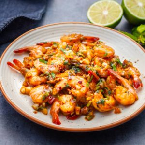 king prawn in chilli garlic sauce