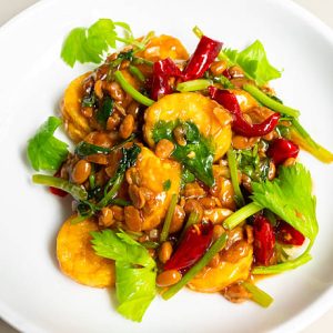 prawns in yellow bean sauce