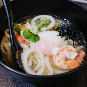 prawn udon noodles
